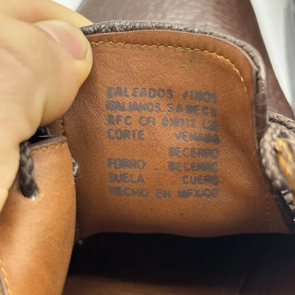 Franco Cuadra Shoes Mens 26 1/2 (US 8.5) Brown Leather Designer Derby Casual